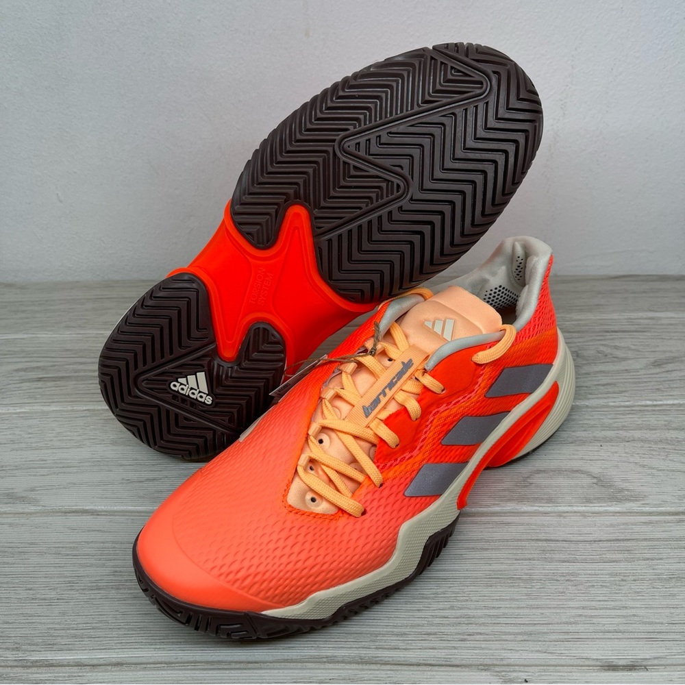 Adidas Barricade Solar Orange Tennis Shoes Wmns HP7416 Size 9